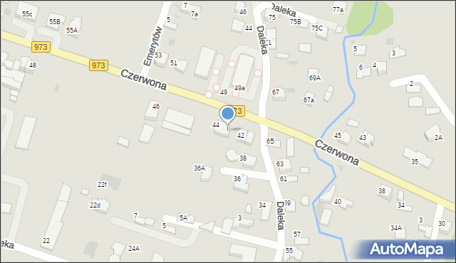 Tarnów, Czerwona, 42A, mapa Tarnów