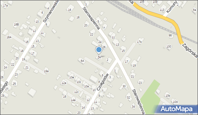 Tarnowskie Góry, Czołgistów, 2A, mapa Tarnowskie Góry