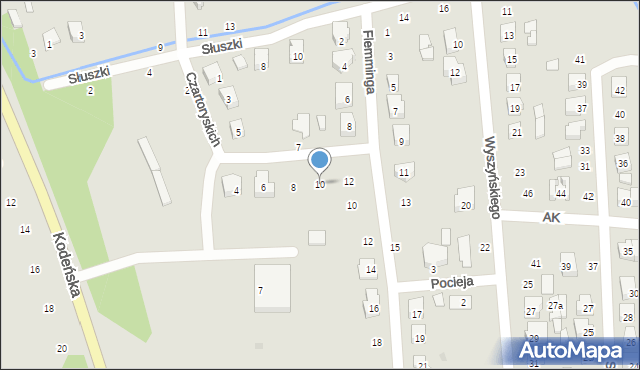 Terespol, Czartoryskich Izabelli i Adama, 10, mapa Terespol