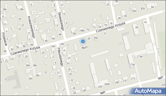 Terespol, Czerwonego Krzyża, 35a, mapa Terespol