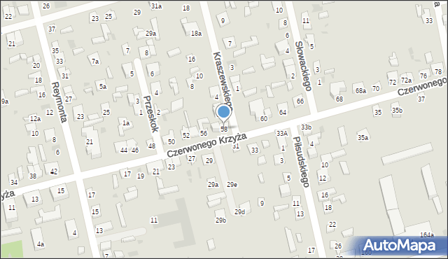 Terespol, Czerwonego Krzyża, 58, mapa Terespol