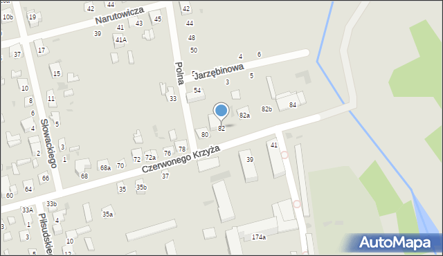 Terespol, Czerwonego Krzyża, 82, mapa Terespol