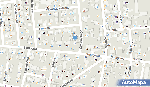 Tomaszów Mazowiecki, Czarnieckiego Stefana, hetm., 32, mapa Tomaszów Mazowiecki