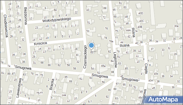 Tomaszów Mazowiecki, Czarnieckiego Stefana, hetm., 63, mapa Tomaszów Mazowiecki