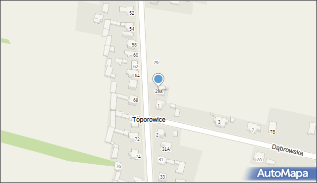 Toporowice, Czerwonego Zagłębia, 29a, mapa Toporowice