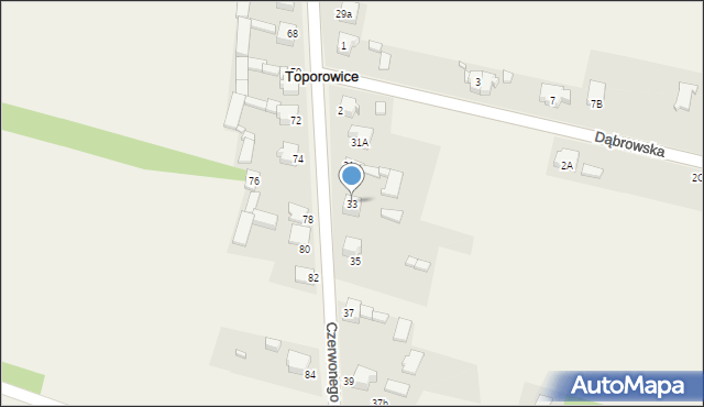Toporowice, Czerwonego Zagłębia, 33, mapa Toporowice