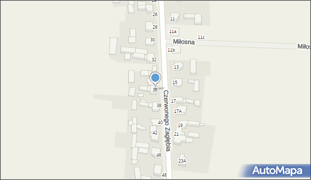 Toporowice, Czerwonego Zagłębia, 36, mapa Toporowice