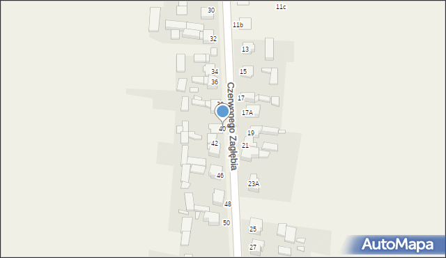 Toporowice, Czerwonego Zagłębia, 40, mapa Toporowice