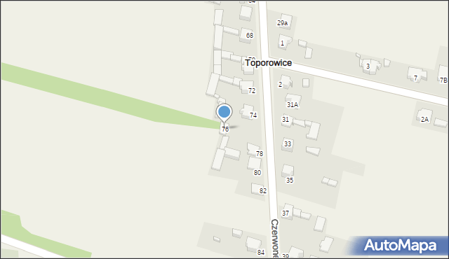 Toporowice, Czerwonego Zagłębia, 76, mapa Toporowice