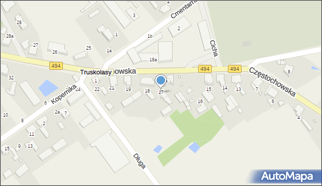 Truskolasy, Częstochowska, 17, mapa Truskolasy