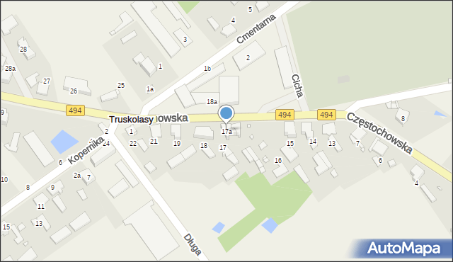 Truskolasy, Częstochowska, 17a, mapa Truskolasy