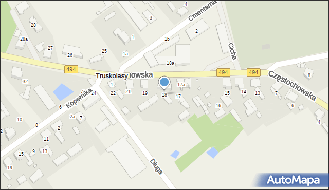 Truskolasy, Częstochowska, 18, mapa Truskolasy