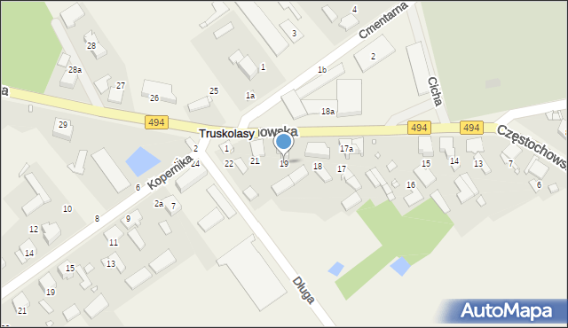 Truskolasy, Częstochowska, 19, mapa Truskolasy