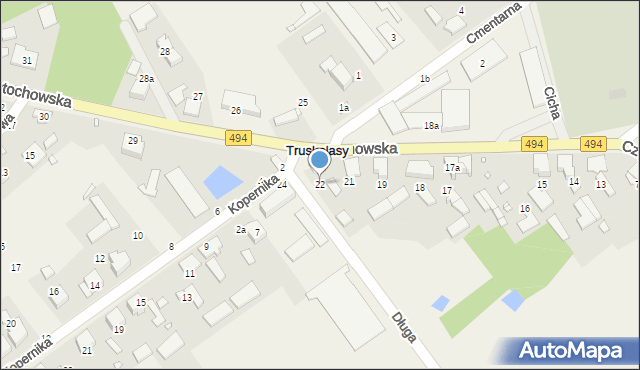 Truskolasy, Częstochowska, 22, mapa Truskolasy