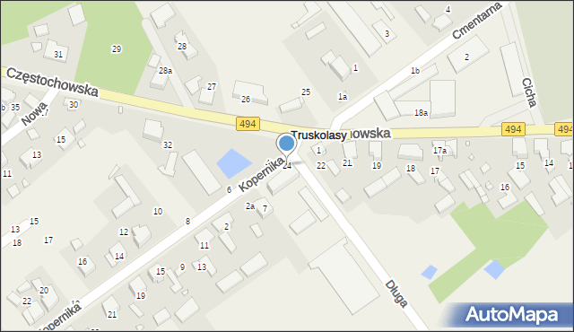 Truskolasy, Częstochowska, 24, mapa Truskolasy