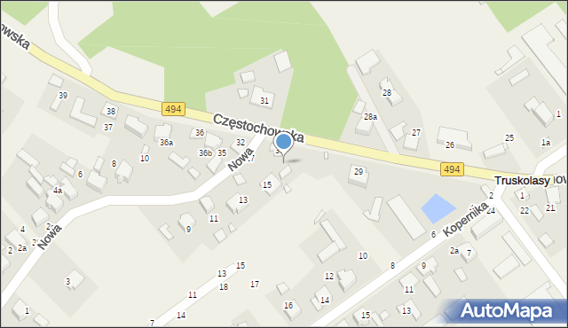 Truskolasy, Częstochowska, 34, mapa Truskolasy