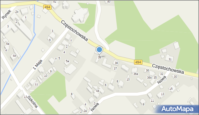 Truskolasy, Częstochowska, 39, mapa Truskolasy