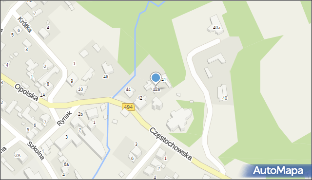 Truskolasy, Częstochowska, 42a, mapa Truskolasy