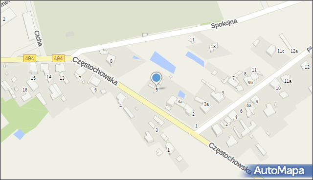 Truskolasy, Częstochowska, 5, mapa Truskolasy