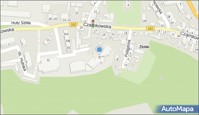 Ujście, Czarnkowska, 31, mapa Ujście