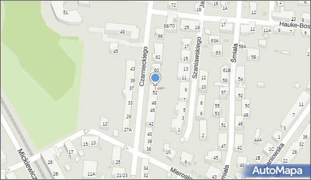 Warszawa, Czarnieckiego Stefana, hetm., 54, mapa Warszawy