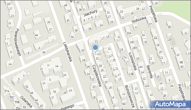 Warszawa, Cząstkowska, 34, mapa Warszawy