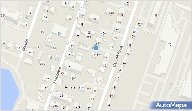 Warszawa, Czereśniowa, 41B, mapa Warszawy