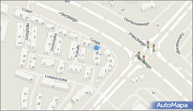 Warszawa, Czapli, 27, mapa Warszawy