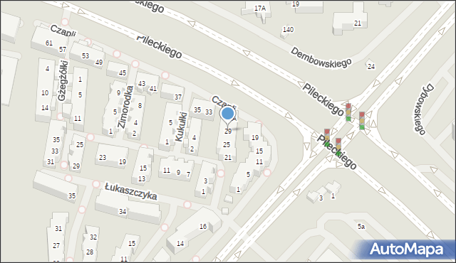 Warszawa, Czapli, 29, mapa Warszawy