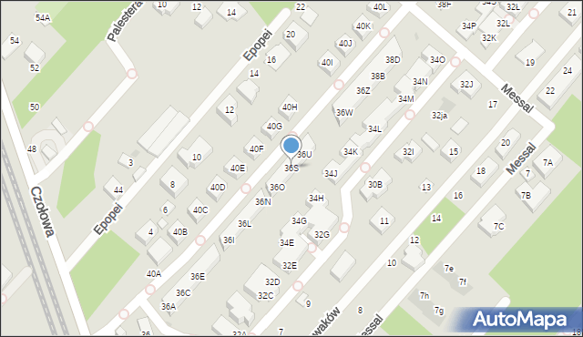 Warszawa, Czołowa, 36S, mapa Warszawy