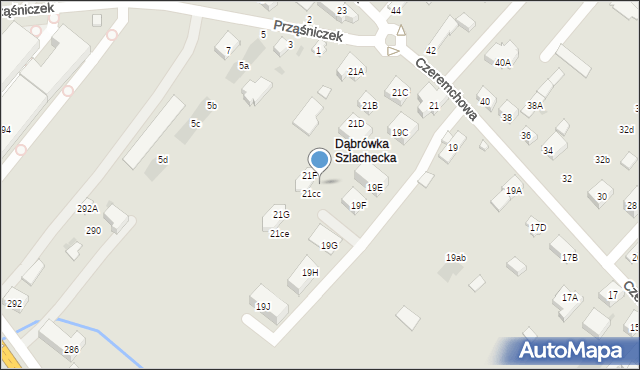 Warszawa, Czeremchowa, 21cb, mapa Warszawy