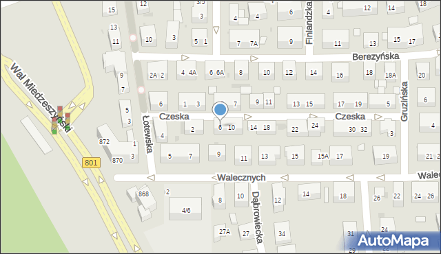 Warszawa, Czeska, 6, mapa Warszawy