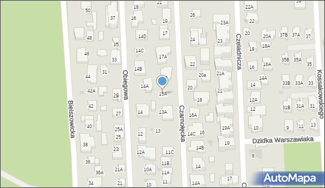 Warszawa, Czarnołęcka, 15A, mapa Warszawy