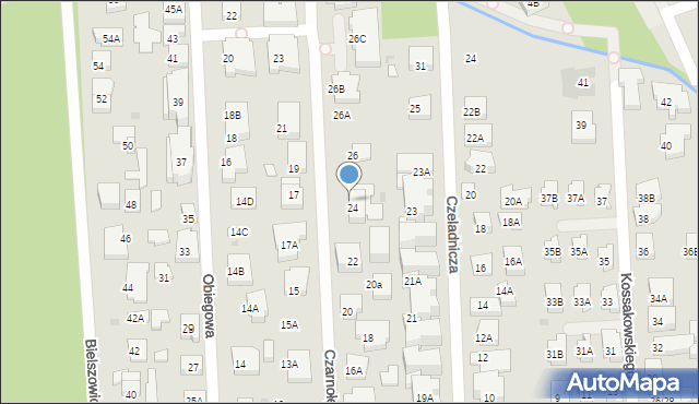 Warszawa, Czarnołęcka, 24A, mapa Warszawy