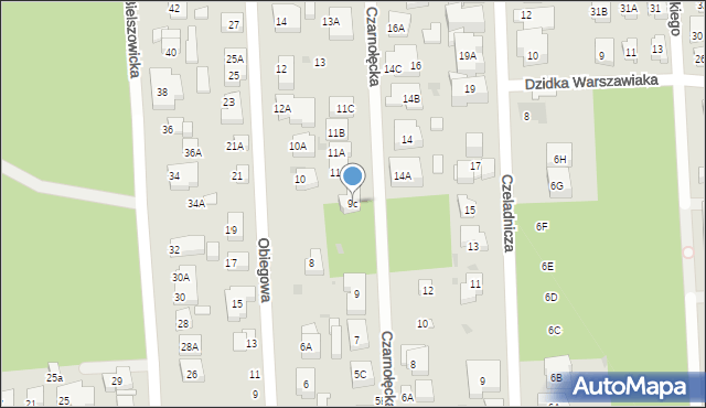 Warszawa, Czarnołęcka, 9c, mapa Warszawy