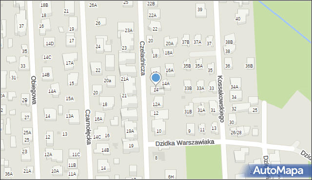 Warszawa, Czeladnicza, 14, mapa Warszawy