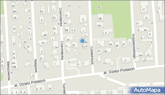 Warszawa, Czeladnicza, 3, mapa Warszawy