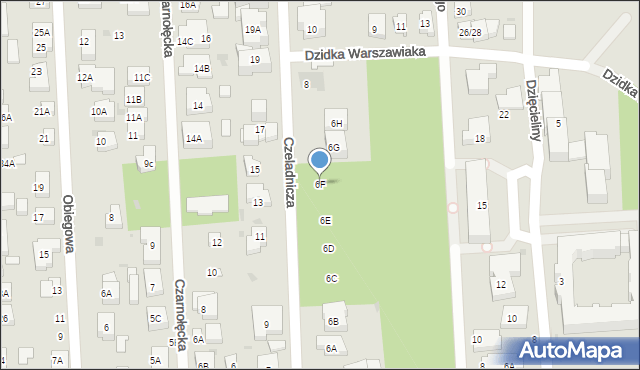 Warszawa, Czeladnicza, 6F, mapa Warszawy