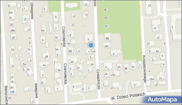 Warszawa, Czeladnicza, 7A, mapa Warszawy