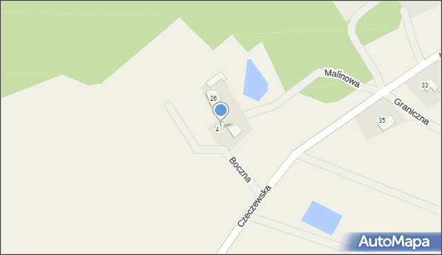 Warzno, Czeczewska, 48, mapa Warzno