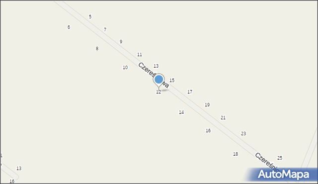 Widna Góra, Czereśniowa, 12, mapa Widna Góra