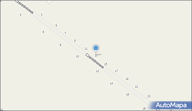 Widna Góra, Czereśniowa, 13, mapa Widna Góra