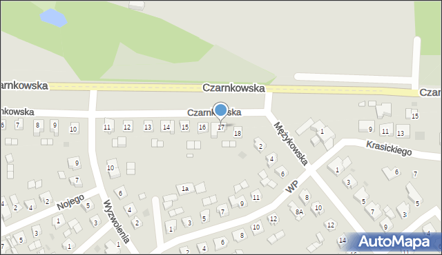 Wieleń, Czarnkowska, 17, mapa Wieleń