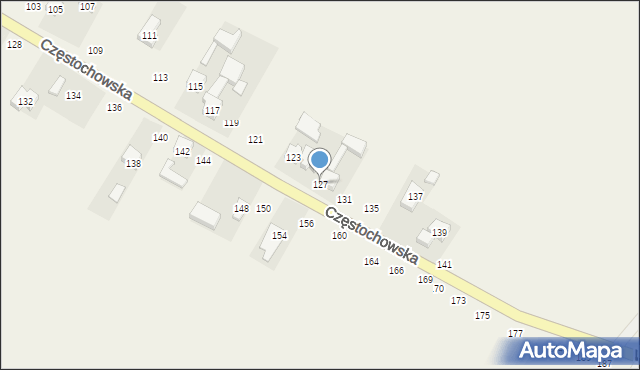 Wierzchlas, Częstochowska, 127, mapa Wierzchlas