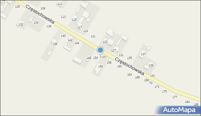 Wierzchlas, Częstochowska, 152, mapa Wierzchlas