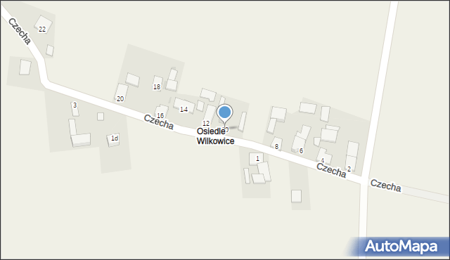 Wilkowice, Czecha, 10, mapa Wilkowice