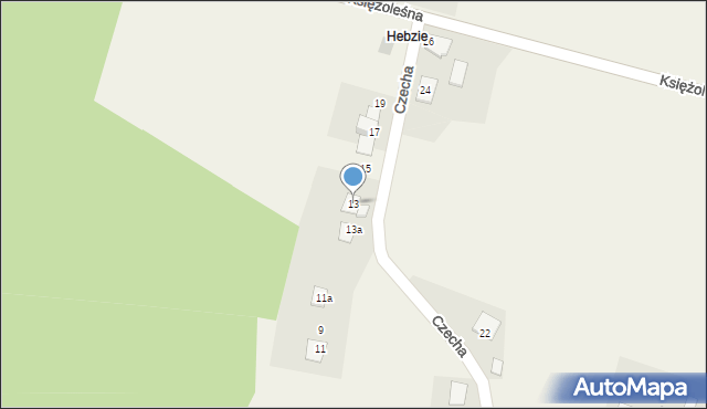 Wilkowice, Czecha, 13, mapa Wilkowice