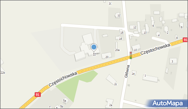 Witkowice, Częstochowska, 22, mapa Witkowice