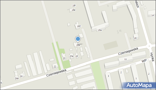Witkowo, Czerniejewska, 18a, mapa Witkowo