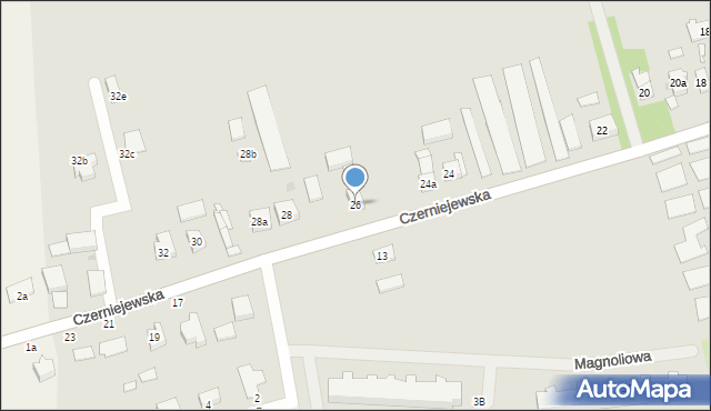 Witkowo, Czerniejewska, 26, mapa Witkowo